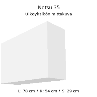 Mitsubishi Heavy Netsu 35 ulkoyksikön mitat