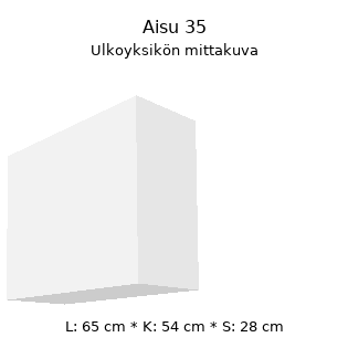 Mitsubishi Heavy Aisu 35 ulkoyksikön mitat